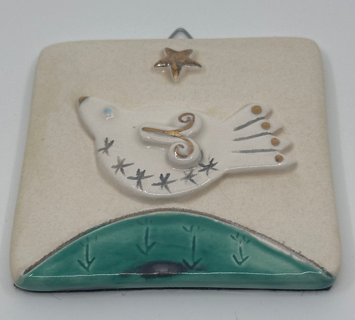 Bird & Star Design Hanging Tile by Sophie Smith (SS111)
