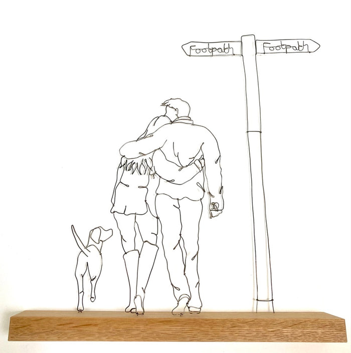Wire and Wood Sculpture by Emma Bird