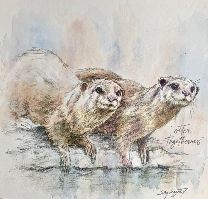 Otter Togetherness!  by Sally Leggatt