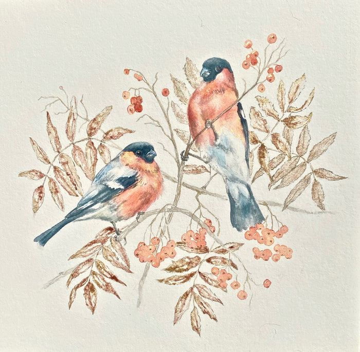 Bullfinches by Sally Leggatt