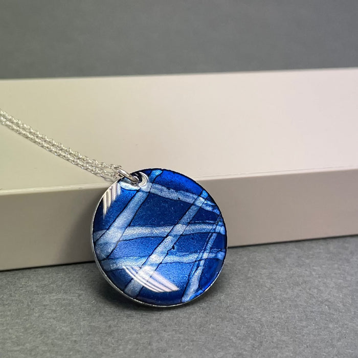 Small Blue Inky Pendant by NimaNoma