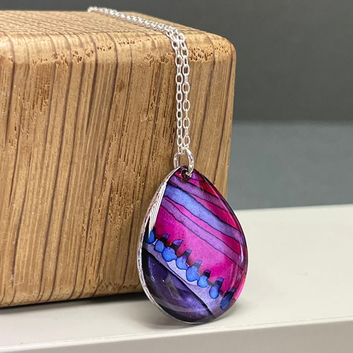 Pink Inky Pendant by NimaNoma
