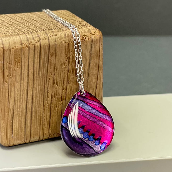 Pink Inky Pendant by NimaNoma