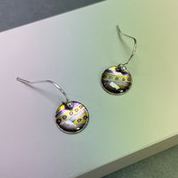 Inky grey drop earrings by NimaNoma