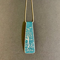 Rectangle Aluminium pendant by Anna Roebuck