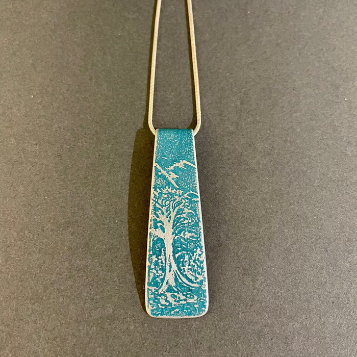 Rectangle Aluminium pendant by Anna Roebuck