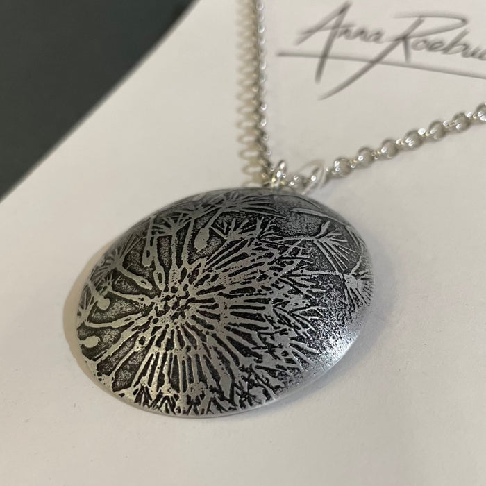 Dandelion Dark Aluminium Pendant by Anna Roebuck
