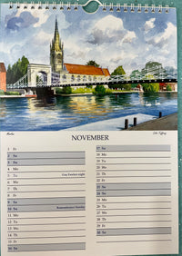 The Chilterns in Watercolour Calendar 2024
