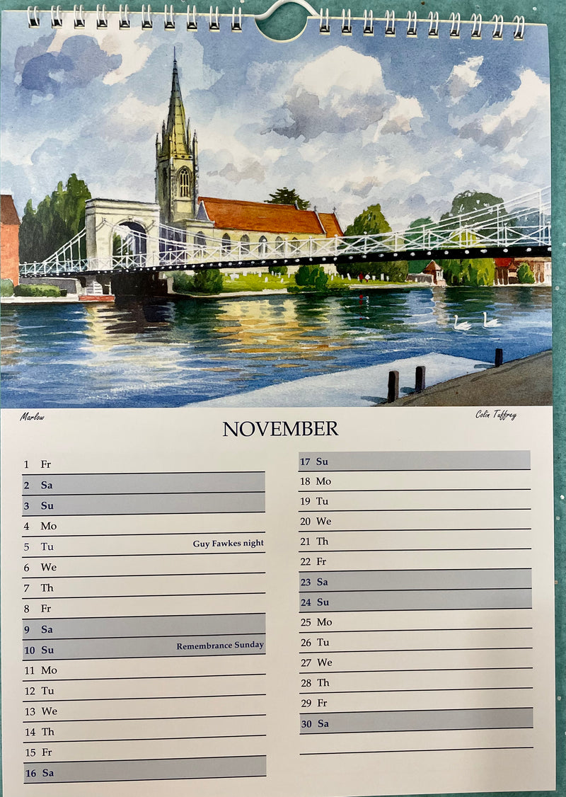 The Chilterns in Watercolour Calendar 2024