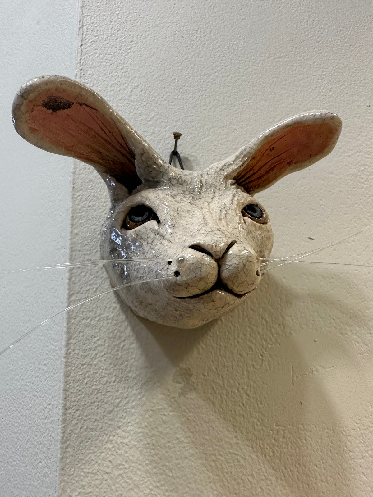 'Hare Head' hand-sculpted by Emily Stracey