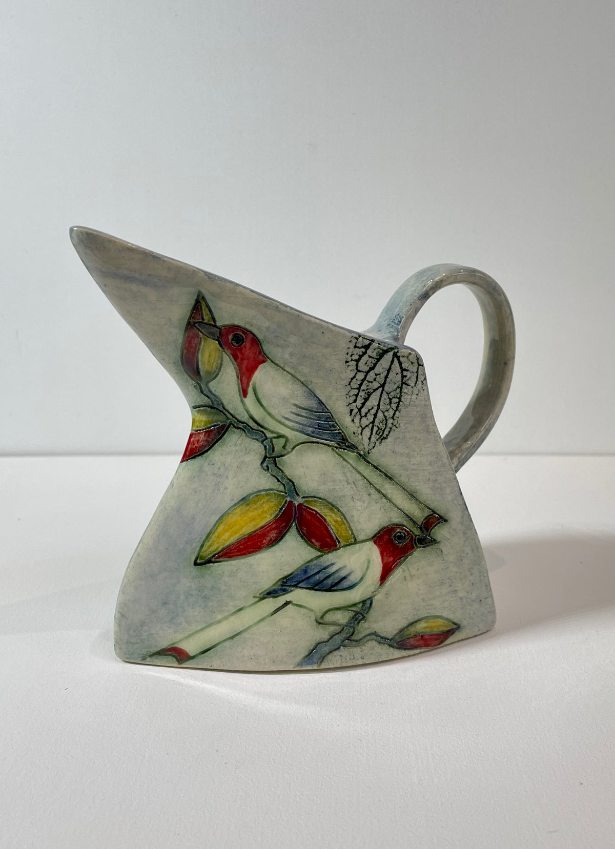 Birds Triangle Jug by Jeanne Jackson