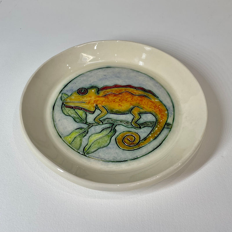 Chameleon Butter Round Dish by Jeanne Jackson