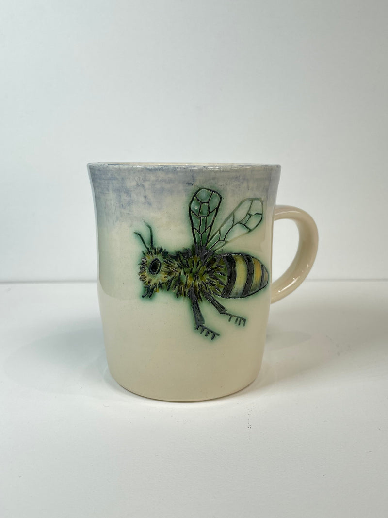 Bee and honeysuckle mug by Jeanne Jackson
