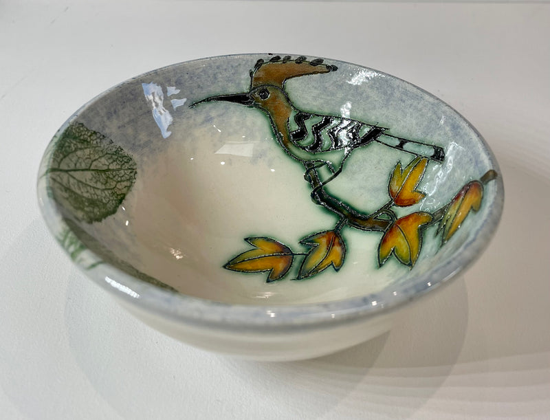 Small Hoopoe Bird Bowl by Jeanne Jackson