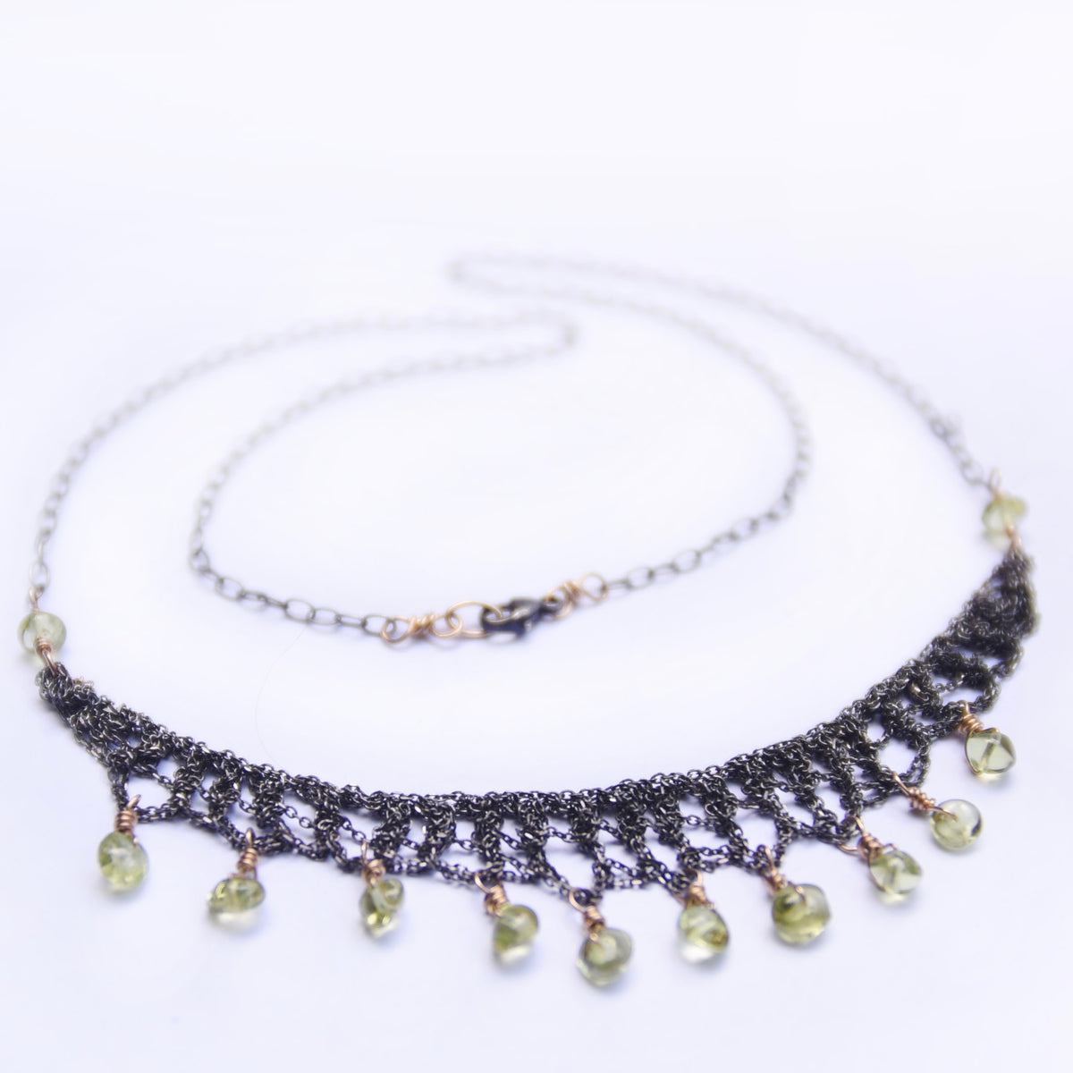 Izabela Ignatowska Peridot Crochet Necklace