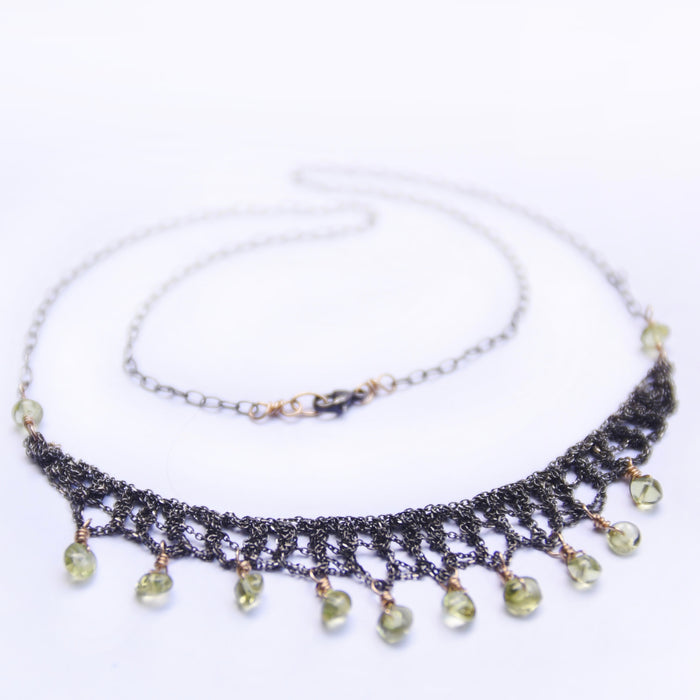Izabela Ignatowska Peridot Crochet Necklace