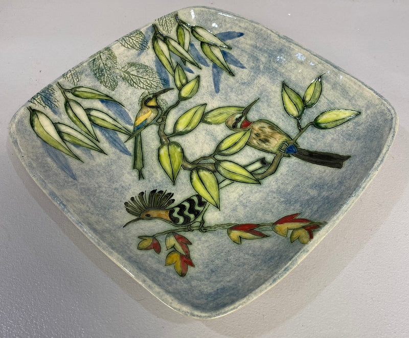 Large Rectangular Bird Dish by Jeanne Jackson  Media 1 of 3