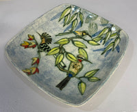 Large Rectangular Bird Dish by Jeanne Jackson