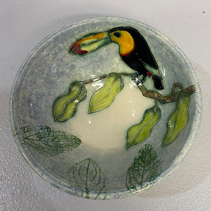 Small Toucan Bowl by Jeanne Jackson 