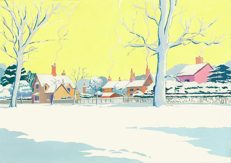 Little Gaddesden in Winter Print by Mary Casserley