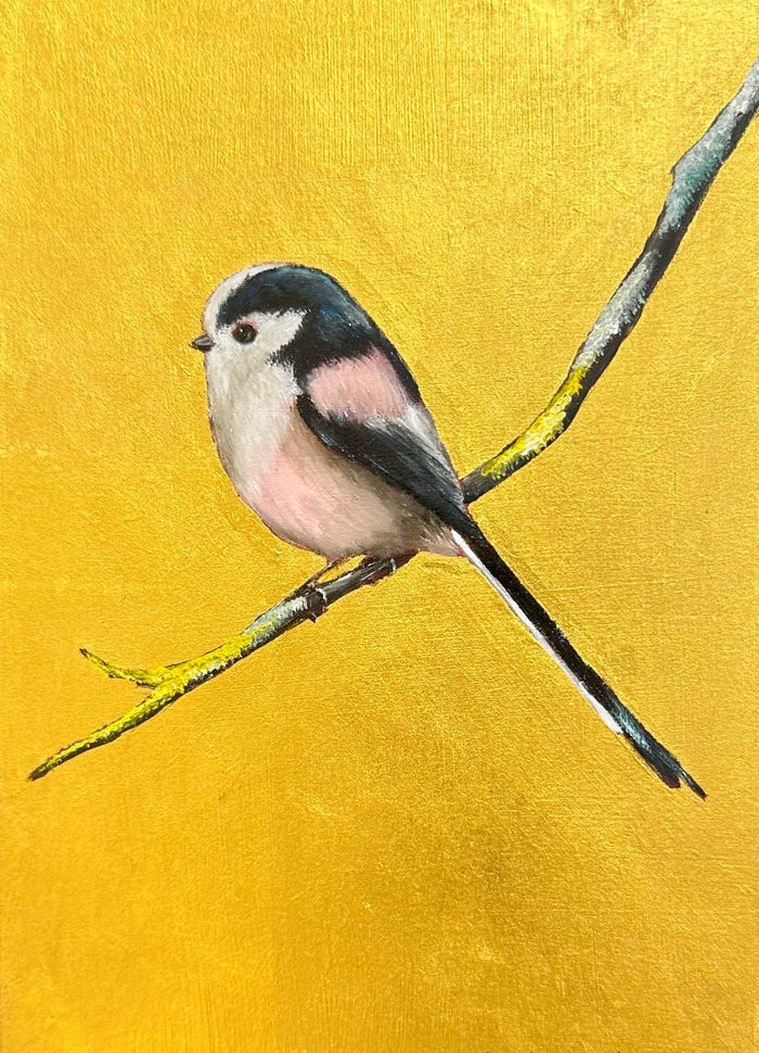 Long Tailed Tit Icon Painting by Becky Munting