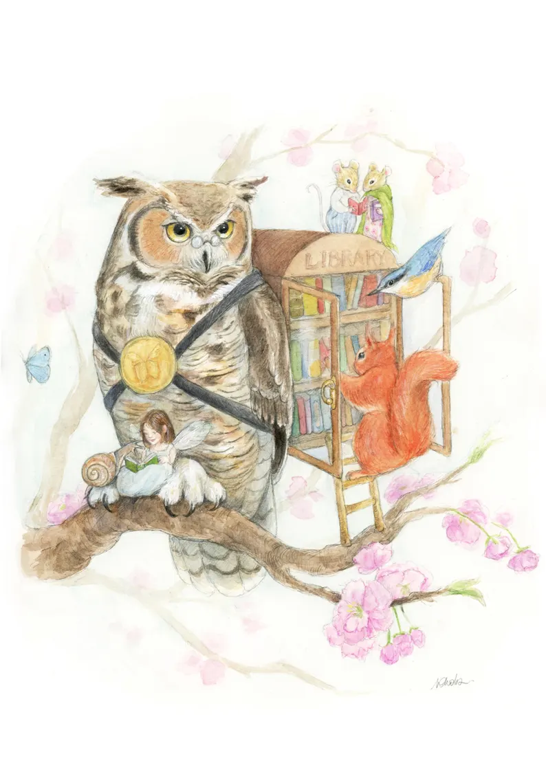 Mobile Library - print by Natacha Chohra