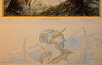 'The Moonstruck Hare' - print with hand-drawn detailing on mount by Ed Org