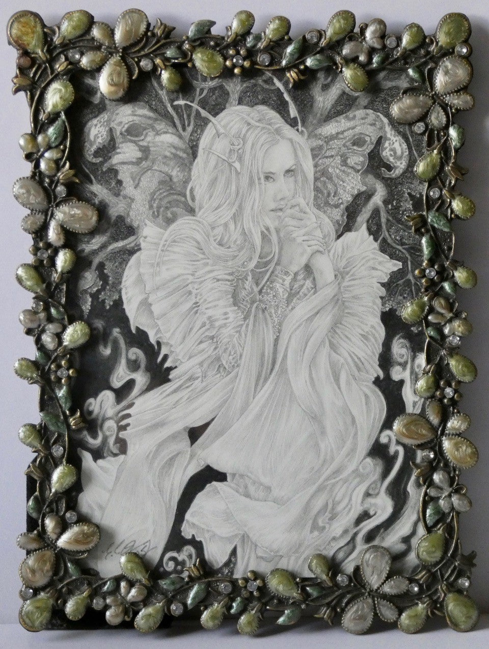 Moth - Original Pencil Drawing by Ed Org