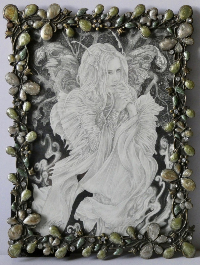 Moth - Original Pencil Drawing by Ed Org