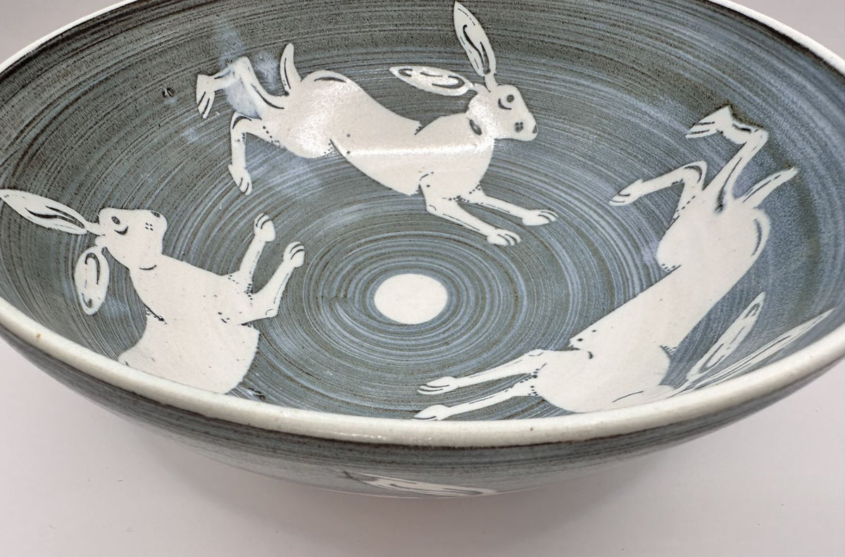 Three Hare Design Shallow Bowl by Neil Tregear