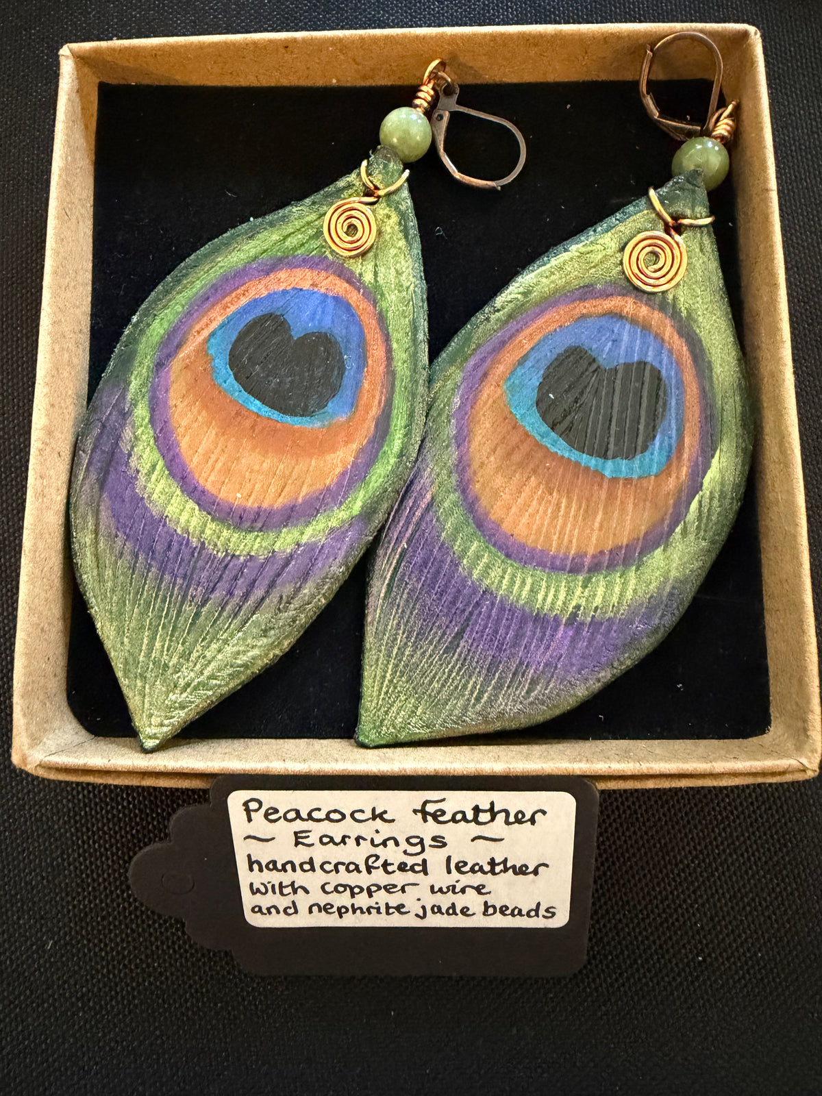 Peacock Feather Earrings