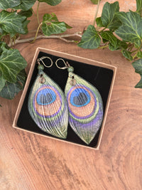 Peacock Feather Earrings