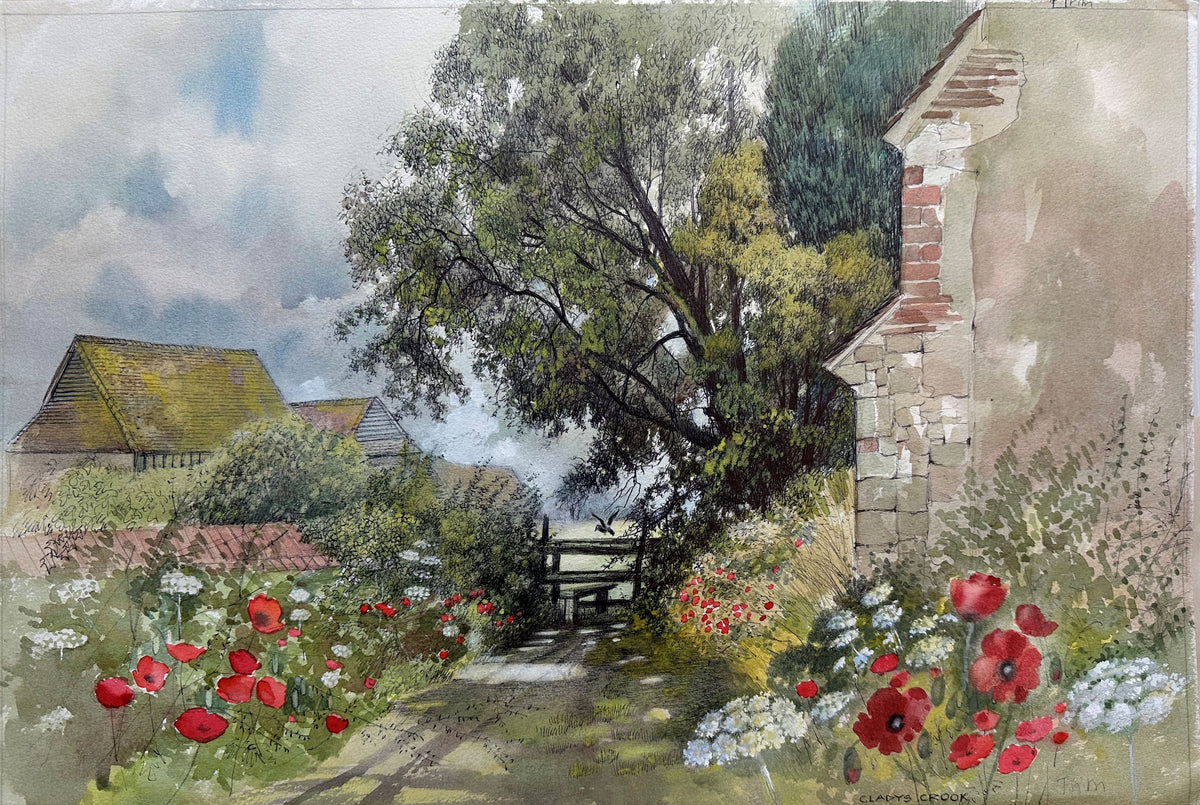 Poppies at the Lee - original painting by Gladys Crook