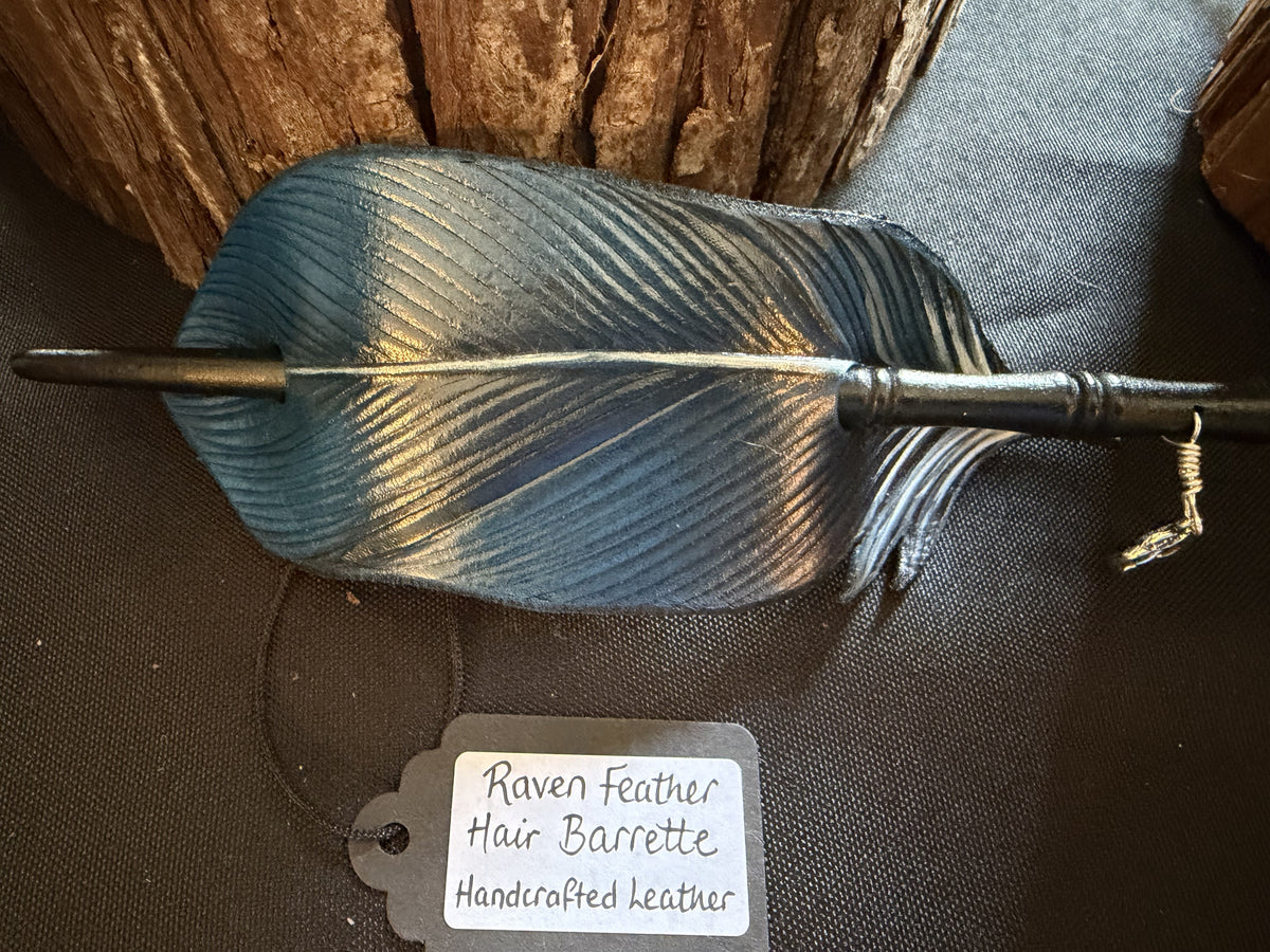 Raven Feather (Blue) Hairslide