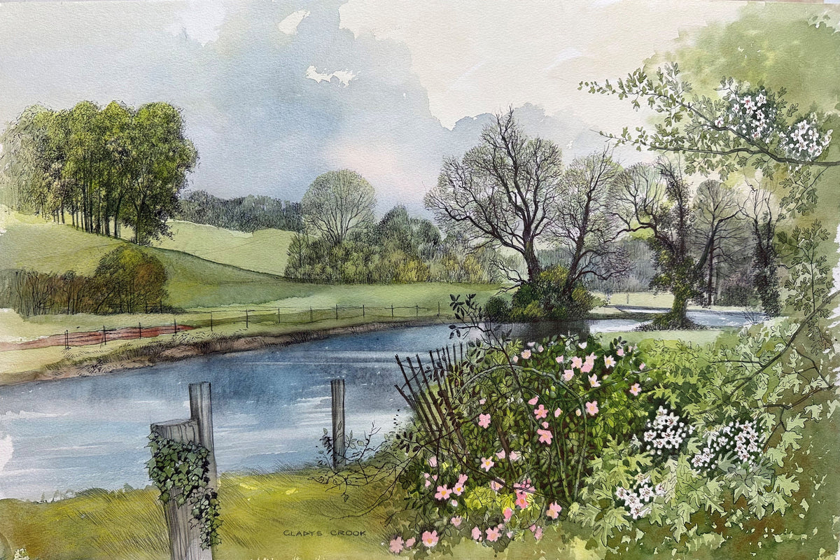River Chess, Nr Latimer - original painting by Gladys Crook