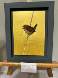 Singing Wren Icon Painting by Becky Munting