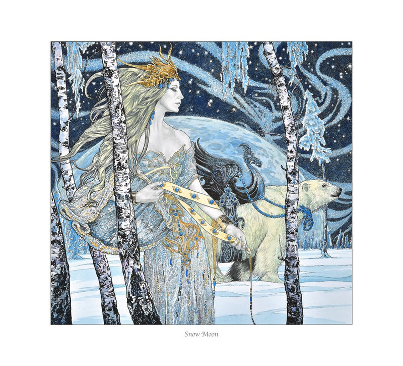 Snow Moon - limited edition print by Ed Org