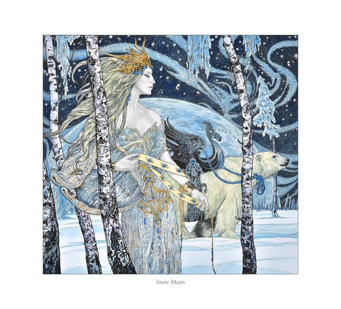 Snow Moon - limited edition print by Ed Org