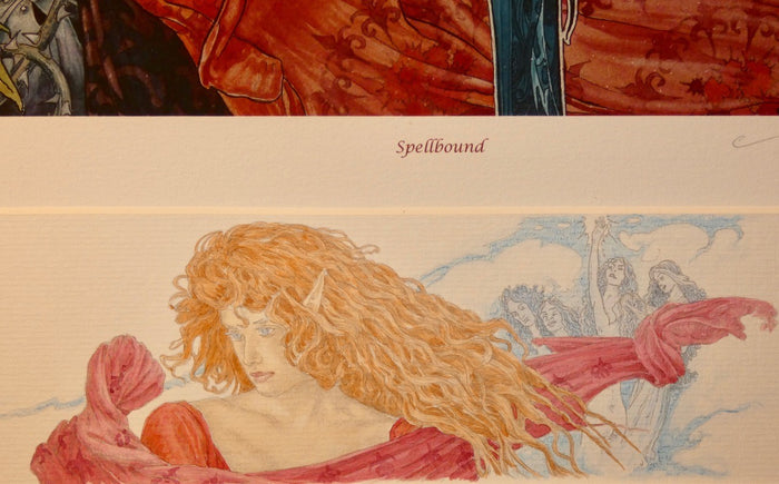 'Spellbound' - print with hand-drawn detailing on mount by Ed Org
