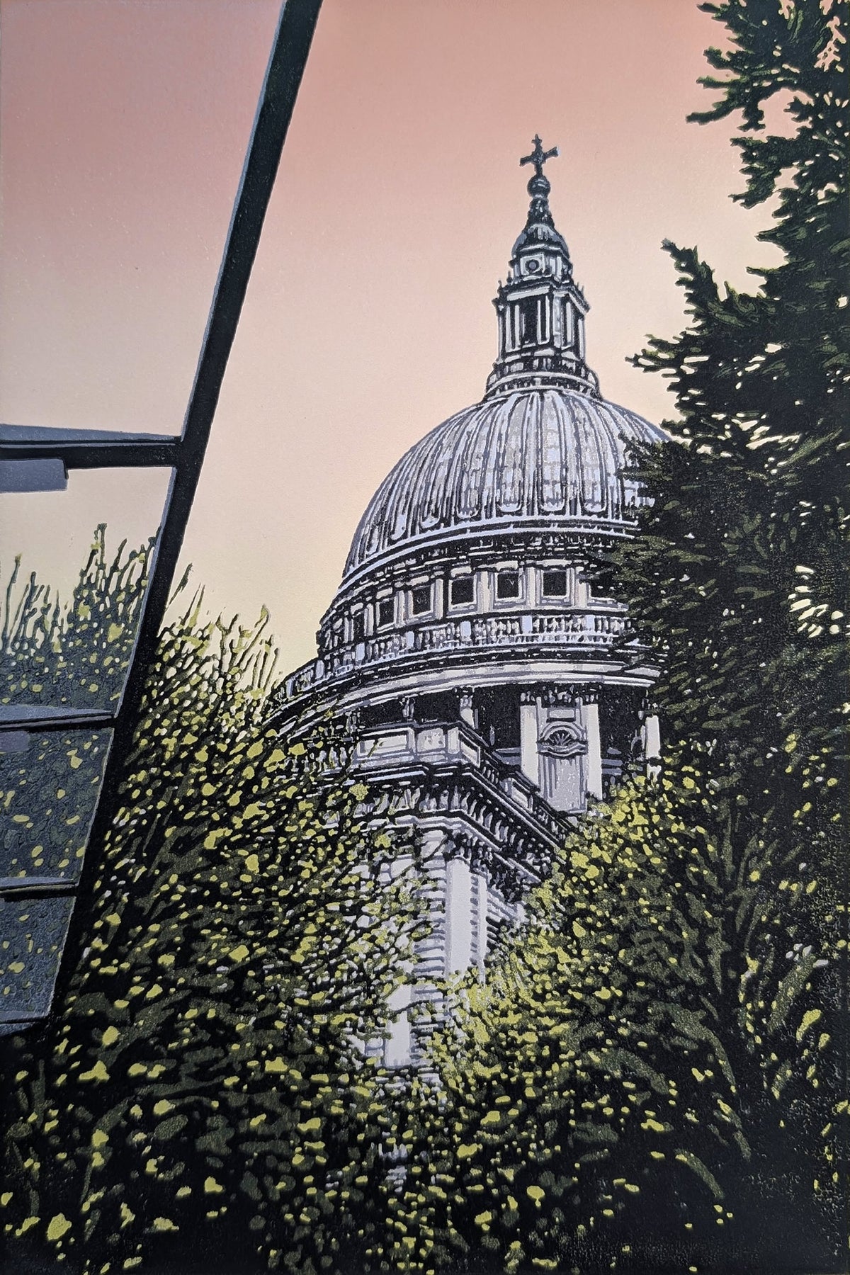 St Paul's and Peach - by Alexandra Buckle