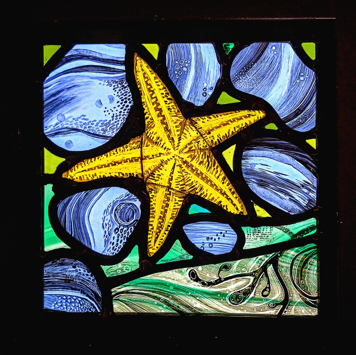 Star Fish - hand-crafted stained glass by Rhiannon Powell
