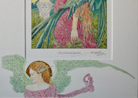 'The Celestial Garden' - print with hand-drawn detailing on mount by Ed Org