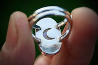 The Moon - Moonstone Ring - hand-crafted by Josh Chandler-Morris of Harsh Realm Jewellery
