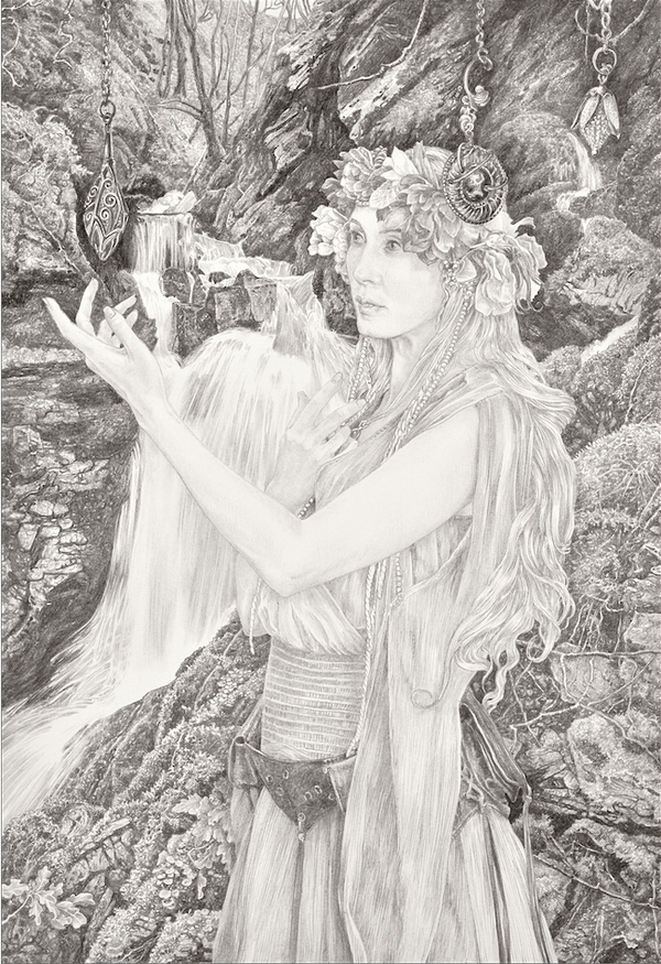 The Offering - Original Drawing by Ed Org – Obsidian Art