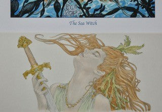 'The Sea Witch' - no 1 signed limited edition print with hand-drawn detailing on mount by Ed Org