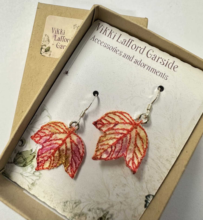 Tiny Leaf Earrings by Vikki Lafford Garside