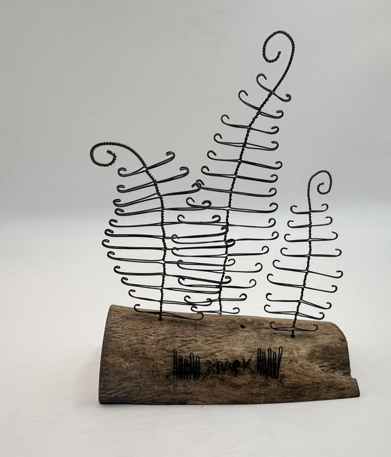 Ferns - wire and waxed driftwood scupture by Wild Grey Art (WGA2)