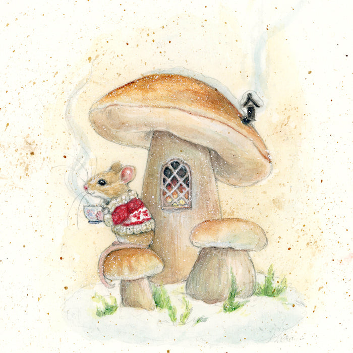 Winter Brew - original watercolour illustration by Natacha Chohra