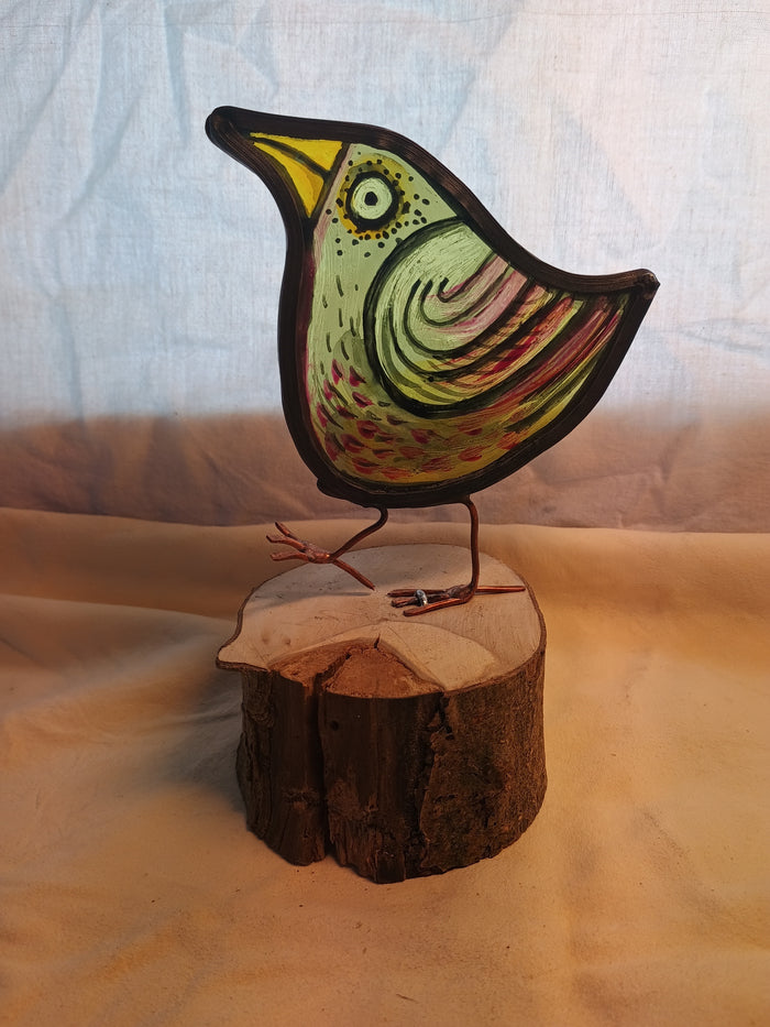 Yellow Bird - Hand-Crafted Stained Glass by Rhiannon Powell