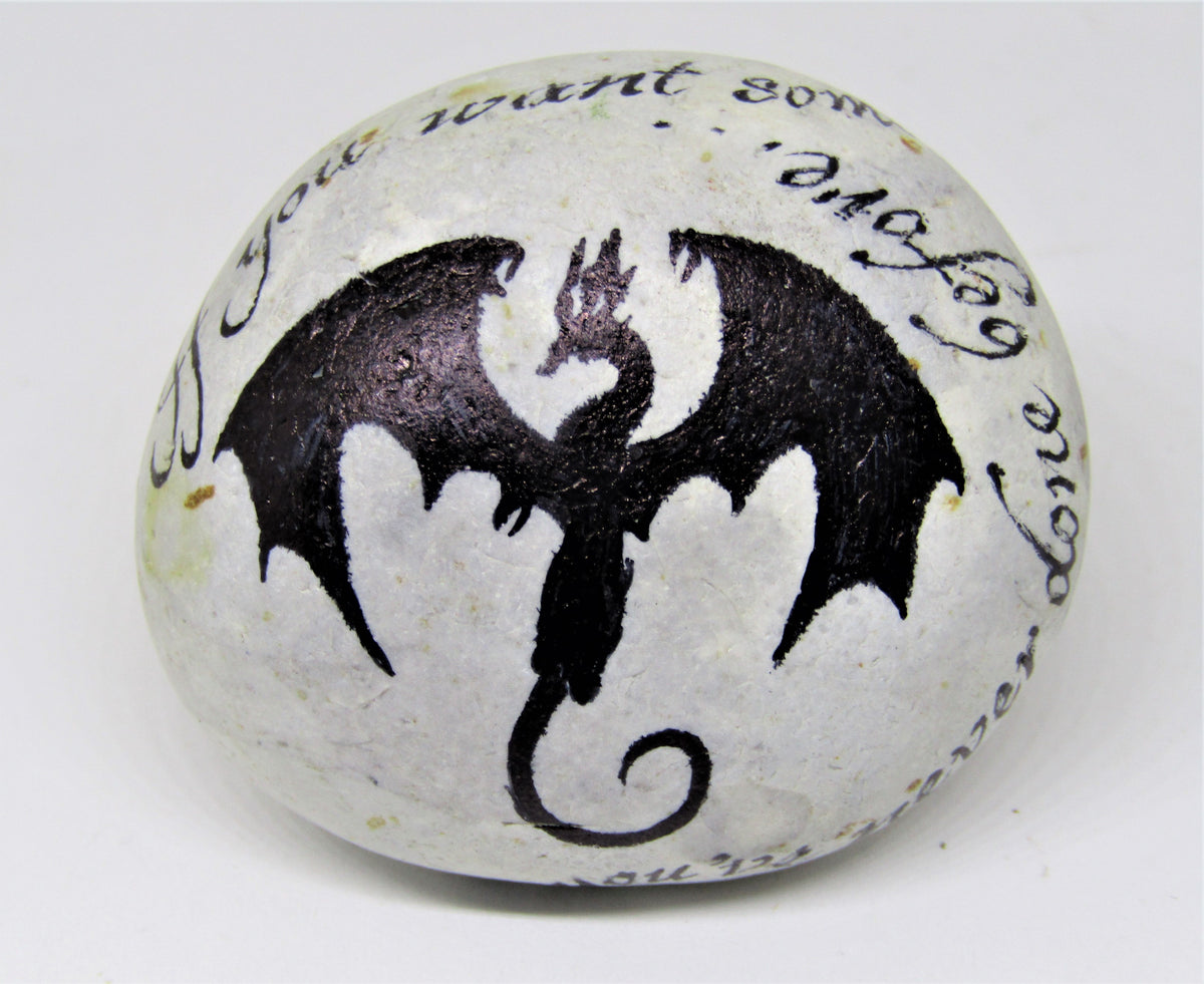 Hand painted stone by Alexis Penn-Carver